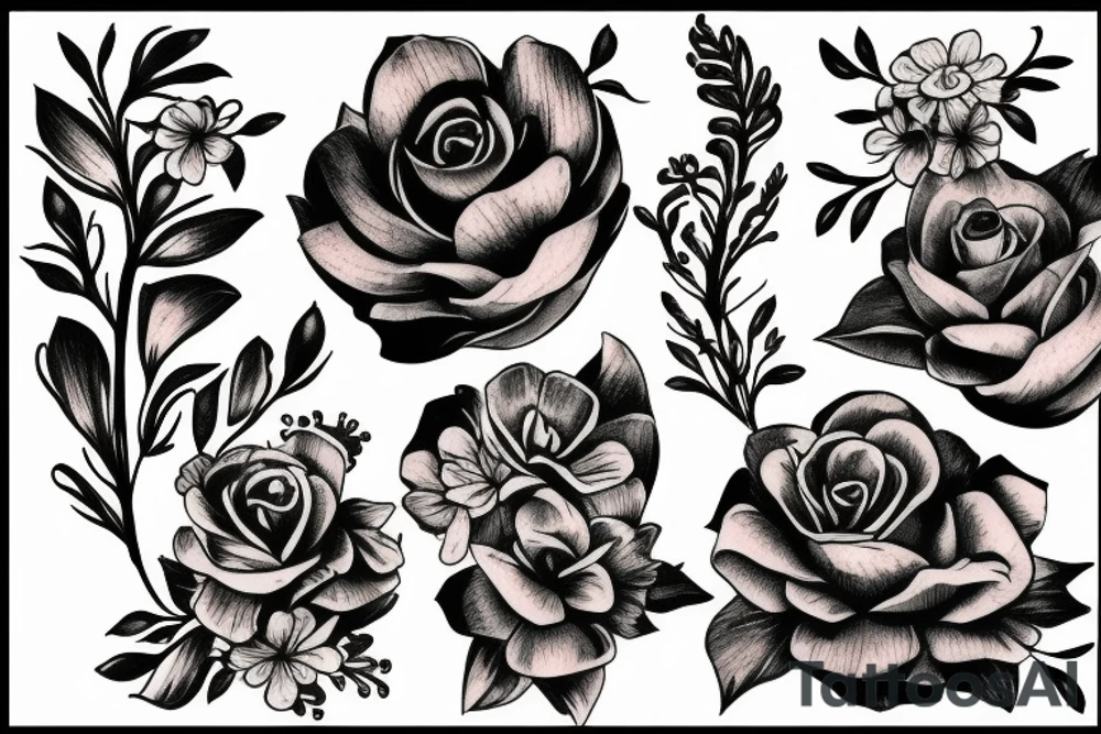 snapdragon flower tattoo idea