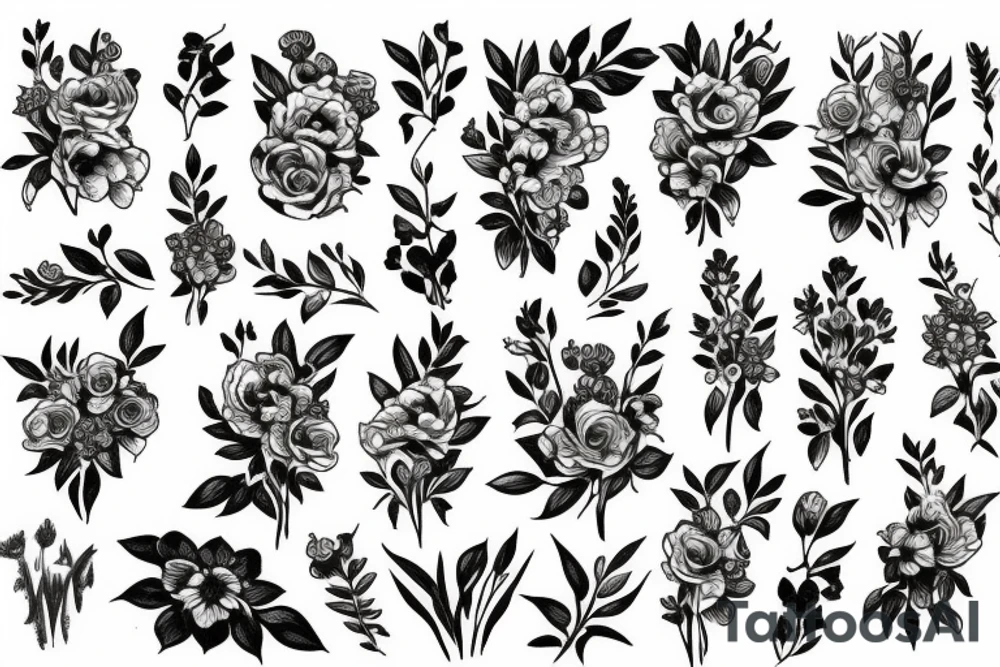 snapdragon flower tattoo idea