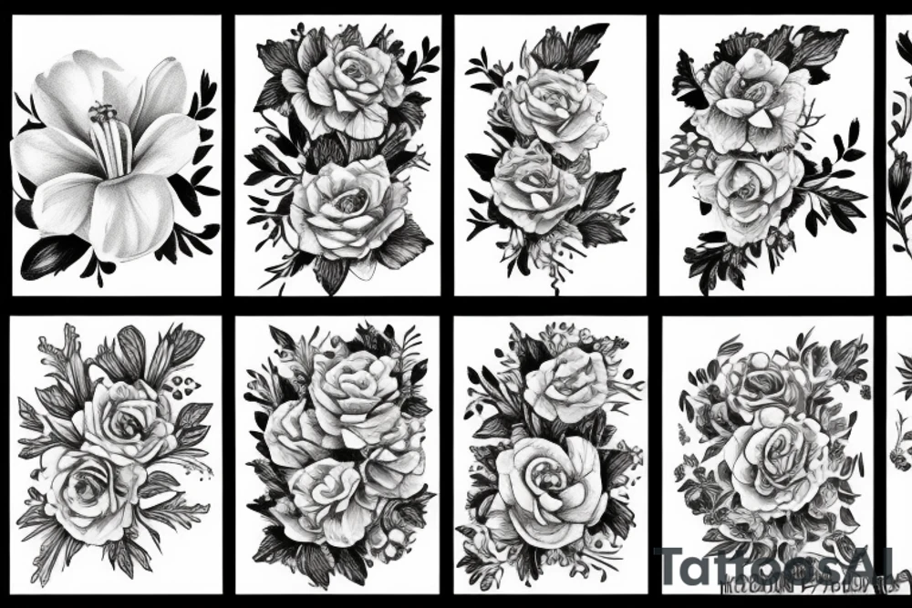 snapdragon flower tattoo idea