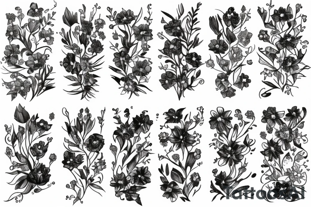 snapdragon flower tattoo idea