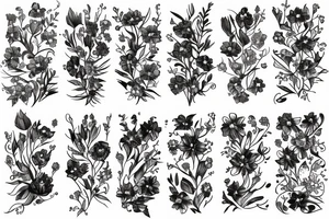 snapdragon flower tattoo idea