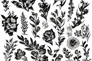 snapdragon flower tattoo idea