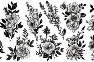 snapdragon flower tattoo idea