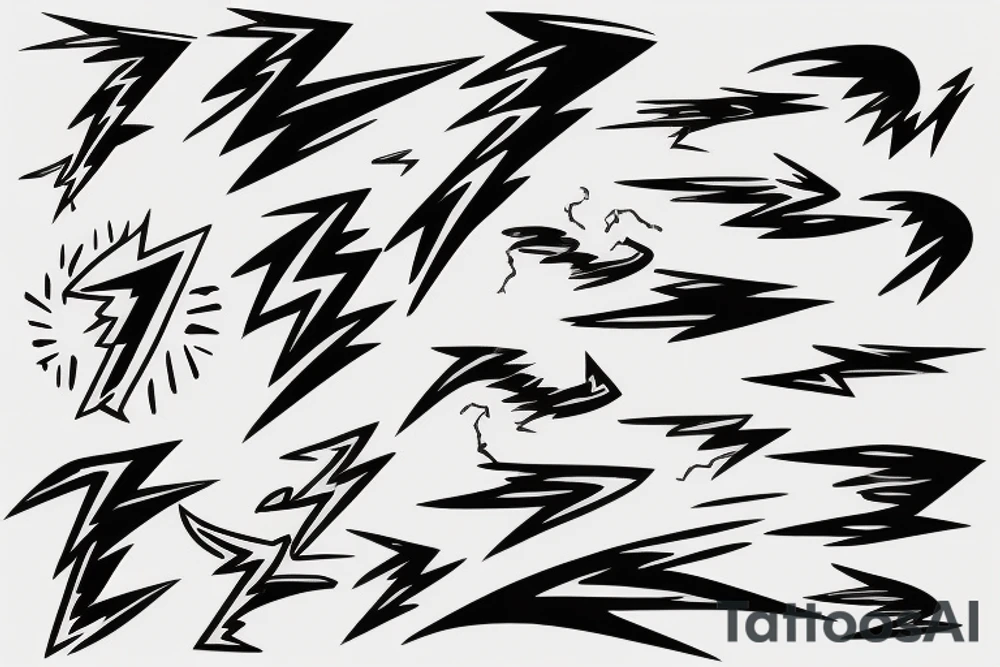 Lightning Bolt creating a running silhouette tattoo idea