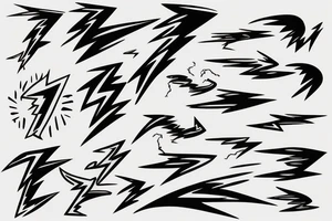 Lightning Bolt creating a running silhouette tattoo idea