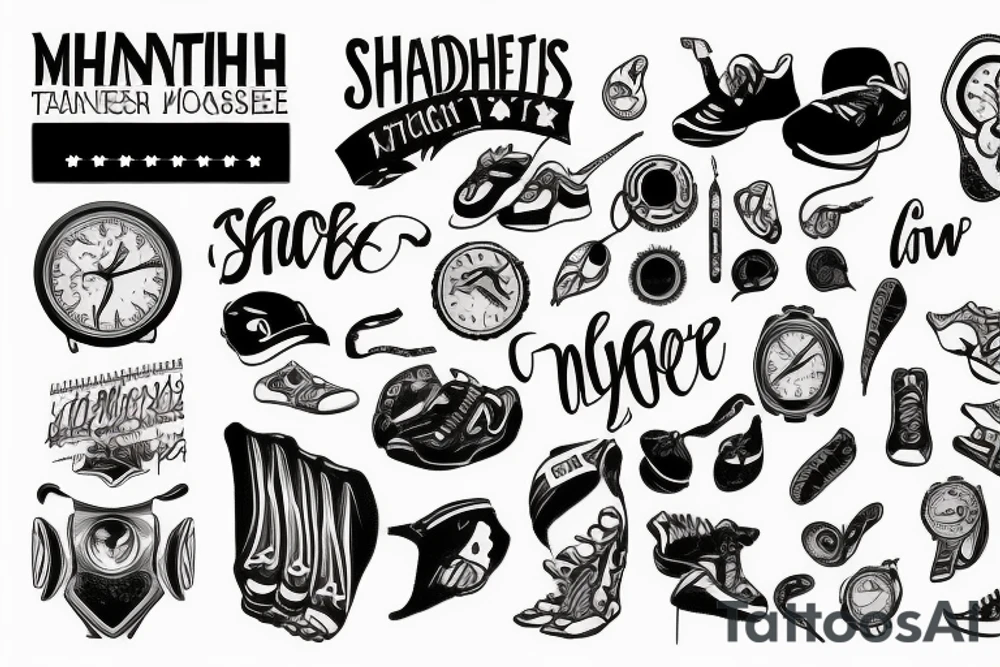 marathoner and shadow tattoo idea