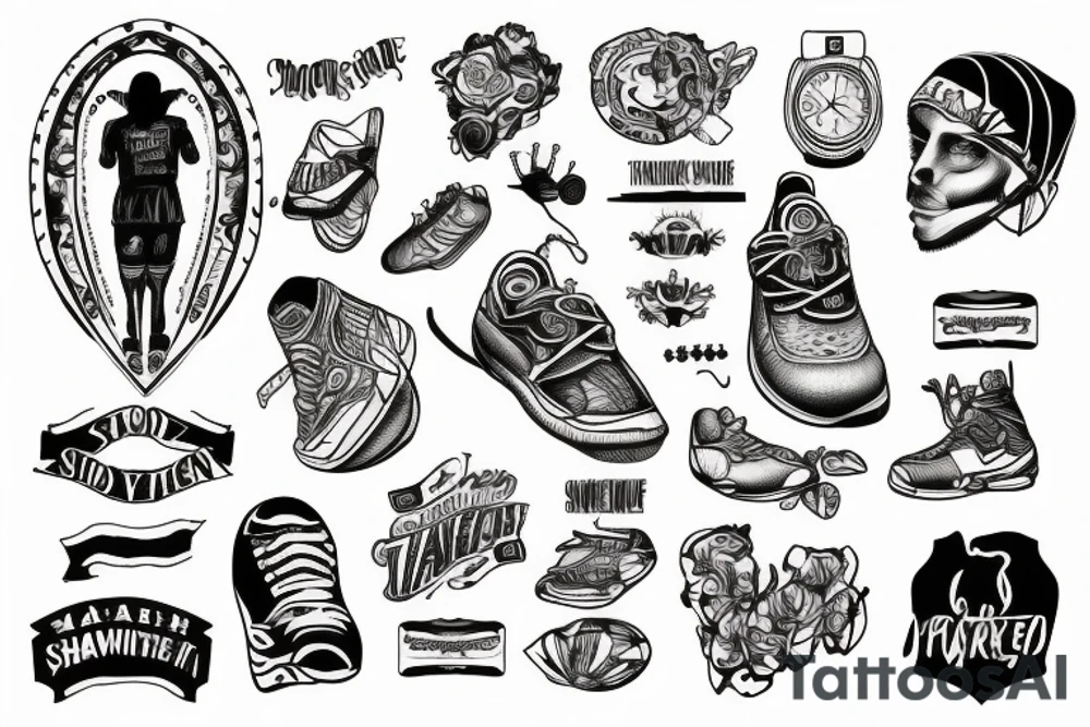 marathoner and shadow tattoo idea