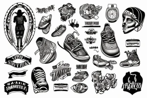 marathoner and shadow tattoo idea