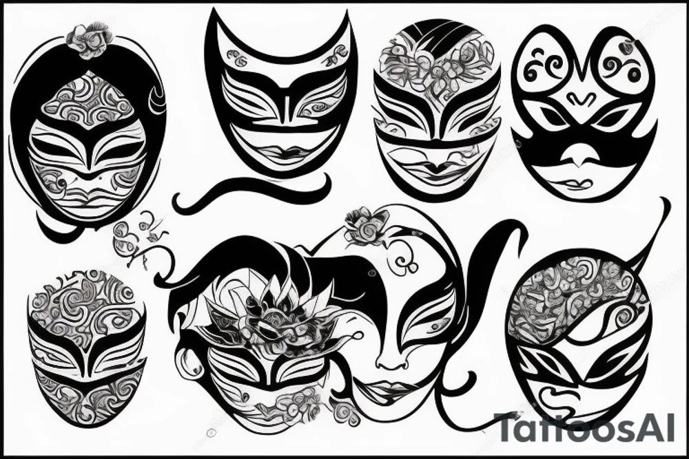 The beauty behind the mask, Asian Style tattoo idea