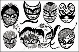 The beauty behind the mask, Asian Style tattoo idea