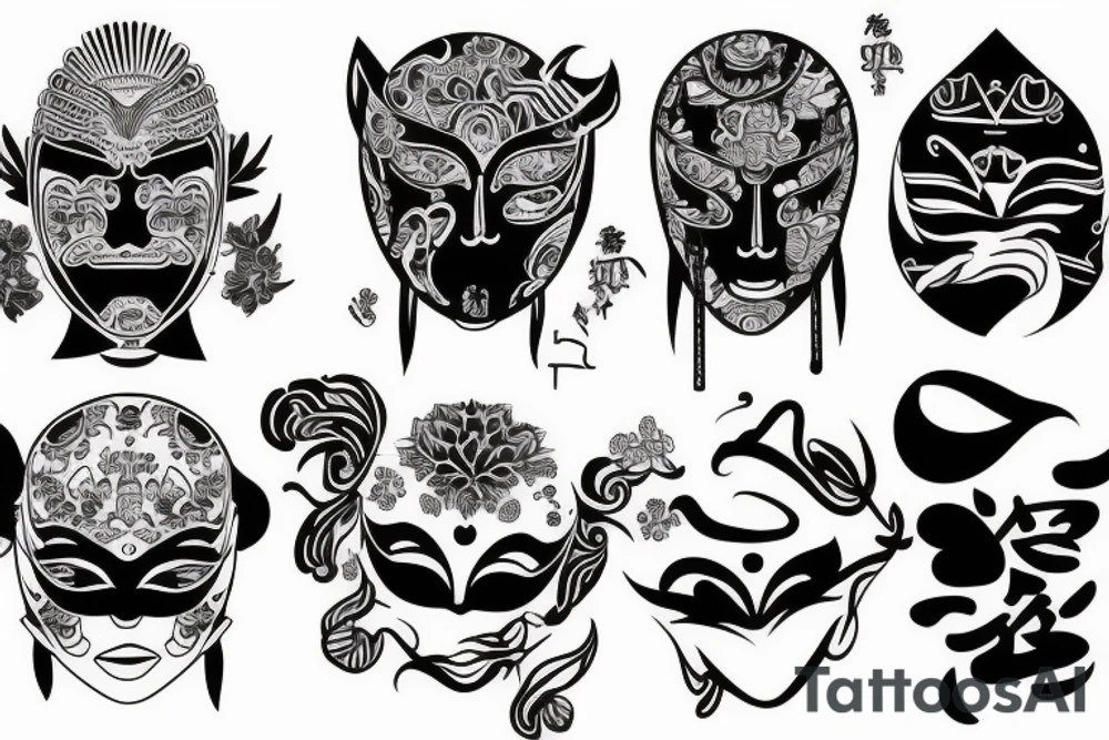 The beauty behind the mask, Asian Style tattoo idea