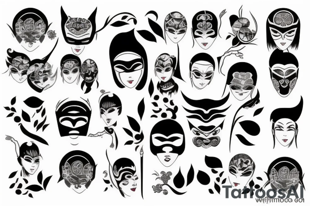 The beauty behind the mask, Asian Style tattoo idea