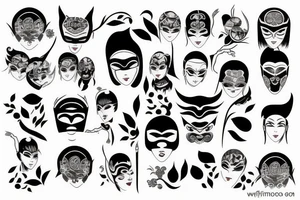 The beauty behind the mask, Asian Style tattoo idea