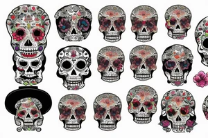La Catrina with bandana tattoo idea