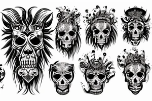 Full Back Lion mit skull tattoo idea