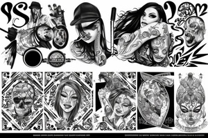 Gangsta Chic with Tattoos drawing tattoo idea