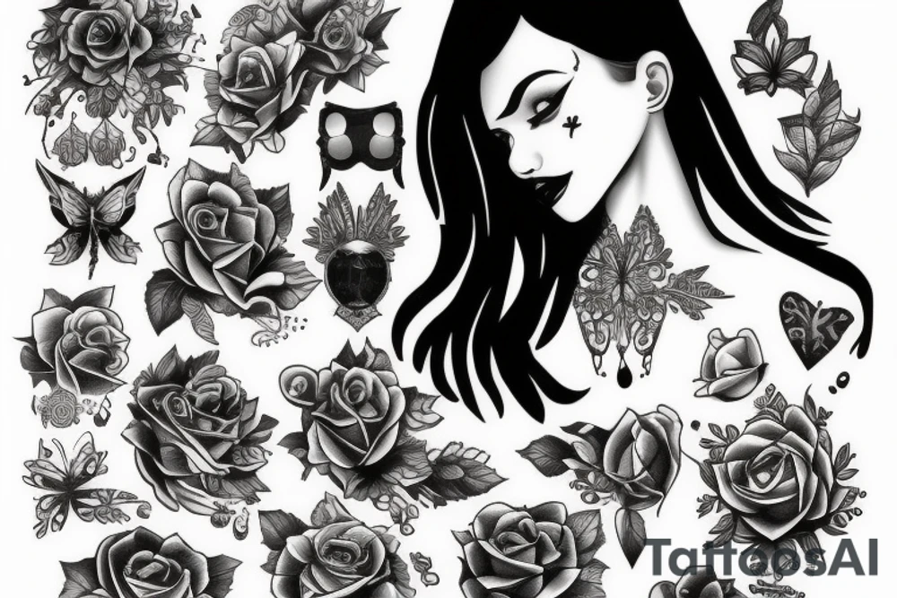 Frau mit Tattoos tattoo idea