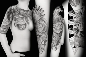 Frau mit Tattoos tattoo idea
