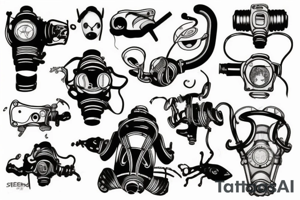 Rebreather Diving OX tattoo idea