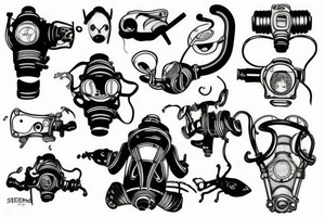 Rebreather Diving OX tattoo idea