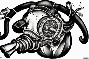 rebreather diving, an OX as the diver tattoo idea