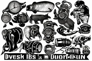 rebreather diving with an OX as the diver tattoo idea