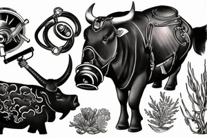 rebreather diving with an OX as the diver tattoo idea