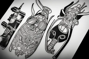 rebreather diving with an OX as the diver tattoo idea