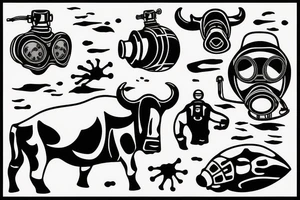 rebreather diving with an OX as the diver tattoo idea