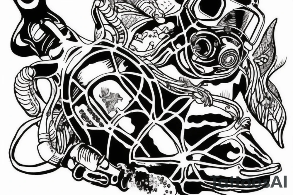 rebreather diving with an OX as the diver tattoo idea
