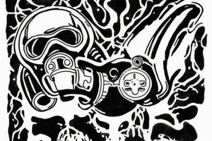 rebreather diving with an OX as the diver tattoo idea