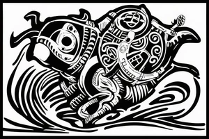 rebreather diving with an OX as the diver tattoo idea