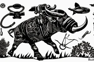 rebreather diving with an OX as the diver tattoo idea