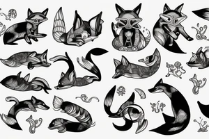 Scuba diving Fox tattoo idea