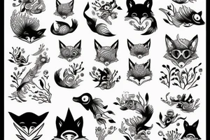 Scuba diving Fox tattoo idea