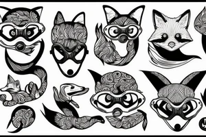 Scuba diving Fox tattoo idea