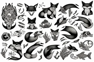 Scuba diving Fox tattoo idea
