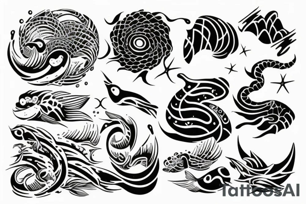 ocean tattoo idea