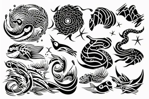 ocean tattoo idea