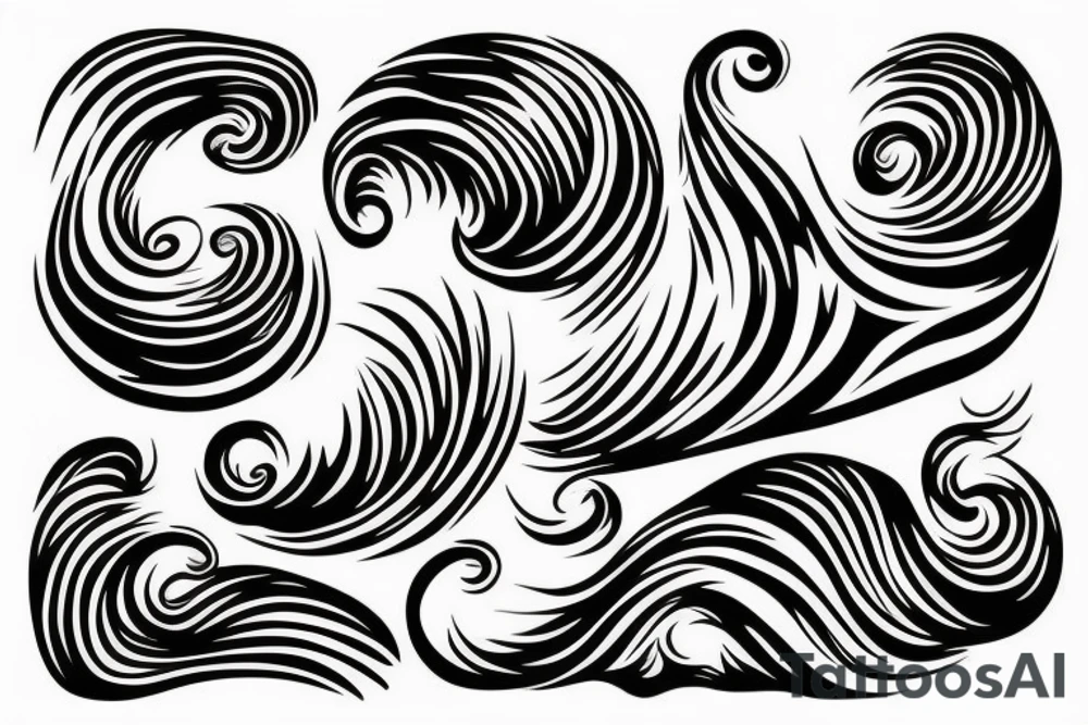 rolling wave tattoo idea