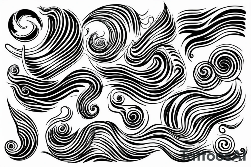 Ocean wave tattoo idea