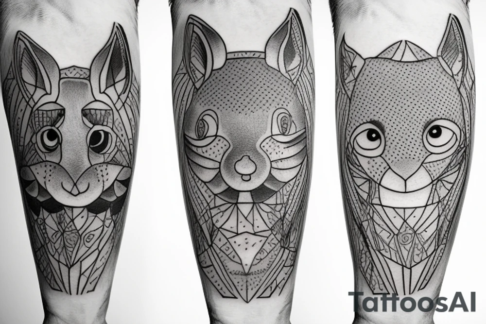 One line rabbit tattoo idea