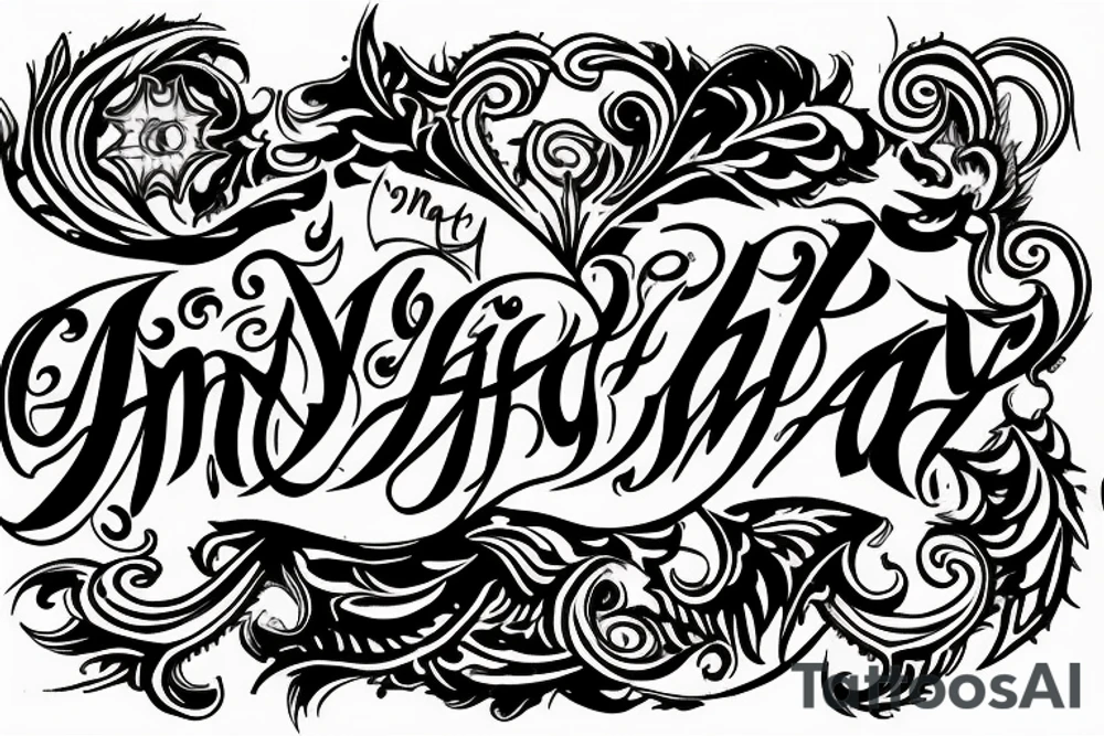 ambigram with " abraham ancy " tattoo idea