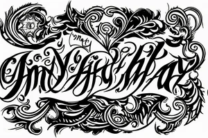 ambigram with " abraham ancy " tattoo idea