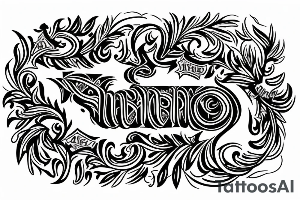 ambigram with " abraham ancy " tattoo idea