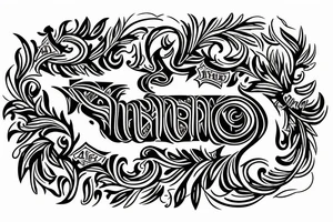 ambigram with " abraham ancy " tattoo idea