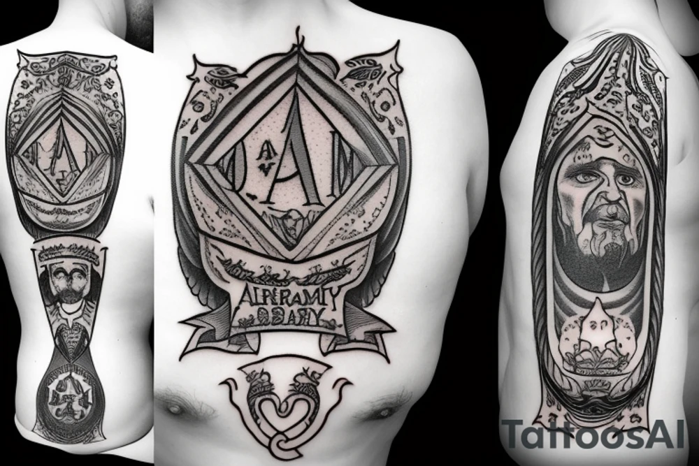 ambigram with " abraham ancy " tattoo idea