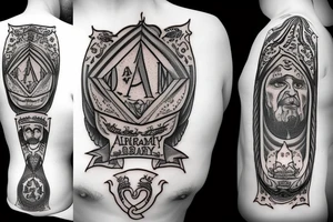 ambigram with " abraham ancy " tattoo idea