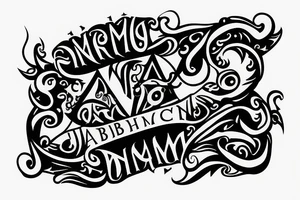 ambigram with " abraham ancy " tattoo idea