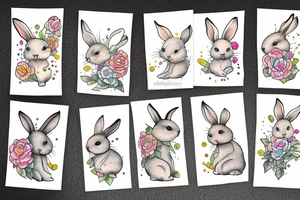 small rabbit tattoo idea